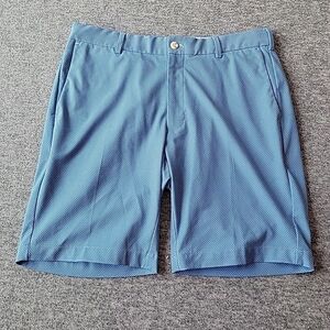 Peter Millar Crown Crafted Blue Geometric Shorts